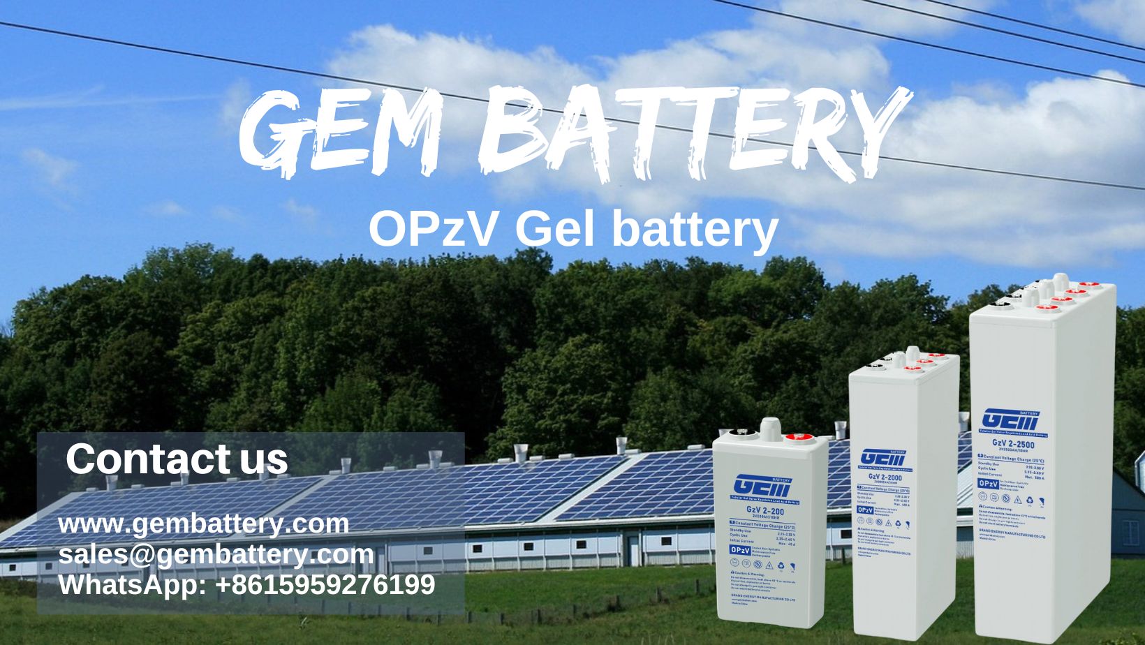 OPzV Gel-Solarbatterie