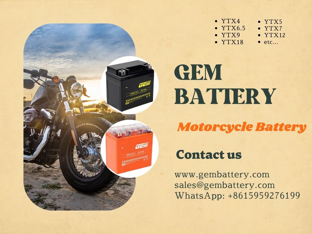 Leistungsstarke Motorradbatterie der MCSA-Serie