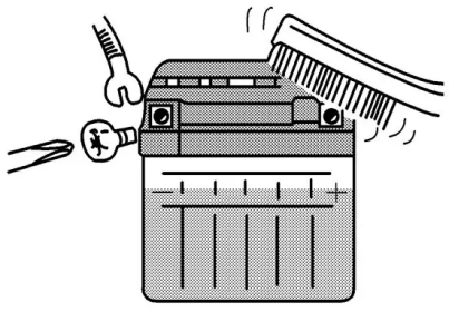 Reinigung der Batteriekabelanschlüsse