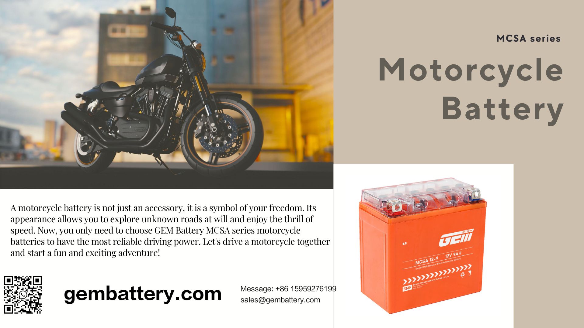 Motorradbatterie