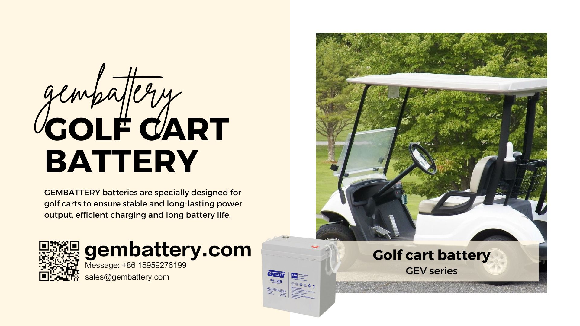 Batterie für Golfwagen